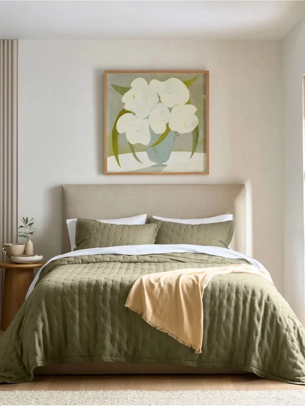 Quince European Linen Dream Quilt -King/Cali King - Willowleaf